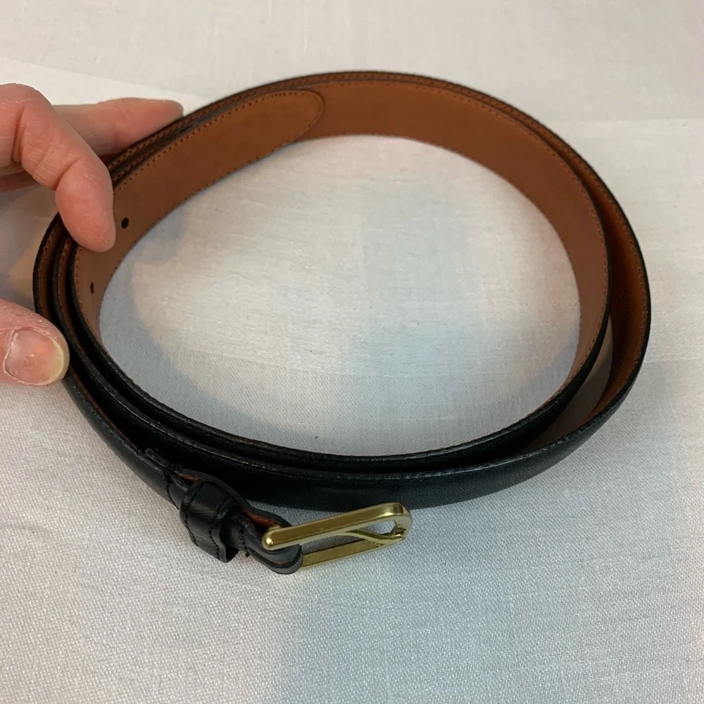 Christopher Hayes Men's Black Leather Belt- Sz 40